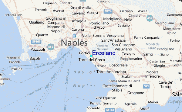 Ercolano Tide Station Location Map