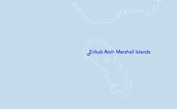Erikub Atoll, Marshall Islands Tide Station Location Map
