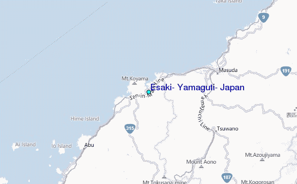 Esaki, Yamaguti, Japan Tide Station Location Map