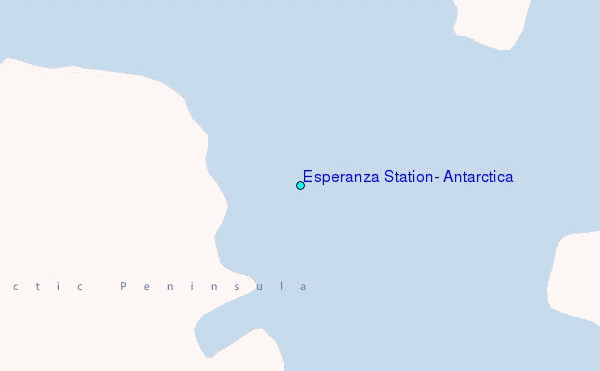 Esperanza Station, Antarctica Tide Station Location Map
