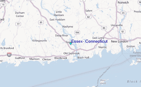 Essex, Connecticut Tide Station Location Map