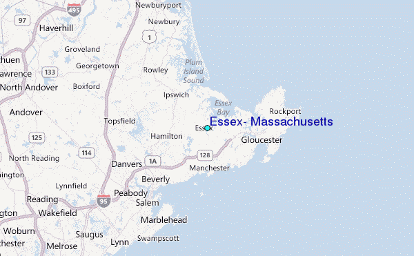 Essex, Massachusetts Tide Station Location Map