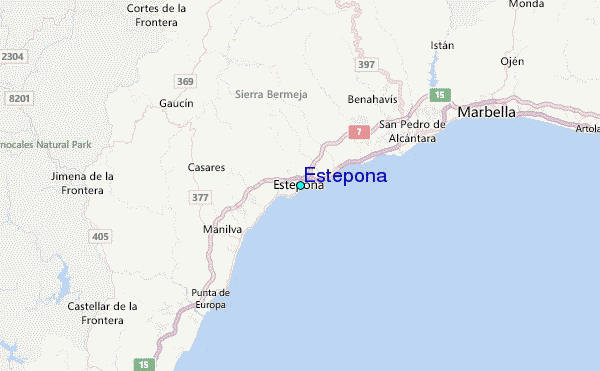 Estepona Tide Station Location Map