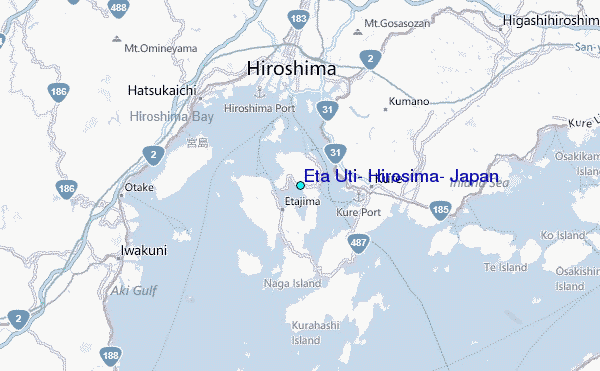 Eta Uti, Hirosima, Japan Tide Station Location Map