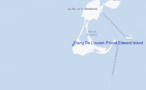 Etang De L'ouest, Prince Edward Island Tide Station Location Map