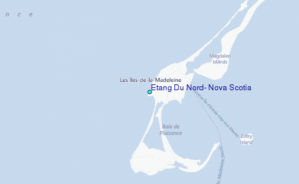 Etang Du Nord, Nova Scotia Tide Station Location Map