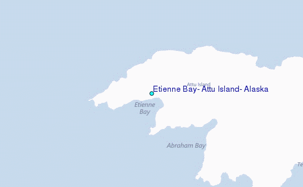 Etienne Bay, Attu Island, Alaska Tide Station Location Map
