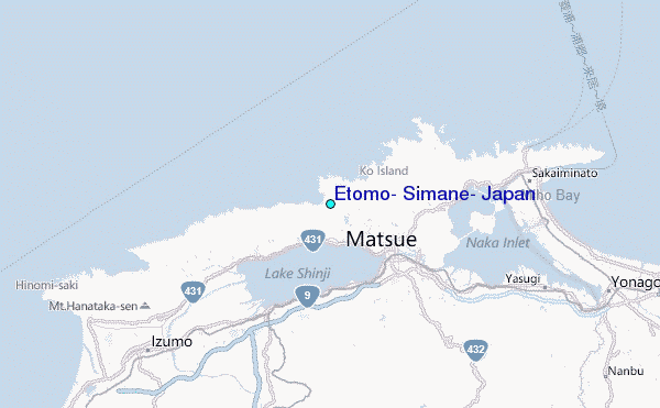 Etomo, Simane, Japan Tide Station Location Map