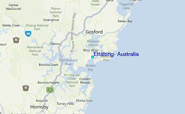 Ettalong, Australia Tide Station Location Map
