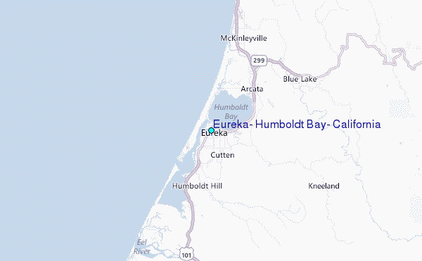 Eureka, Humboldt Bay, California Tide Station Location Map