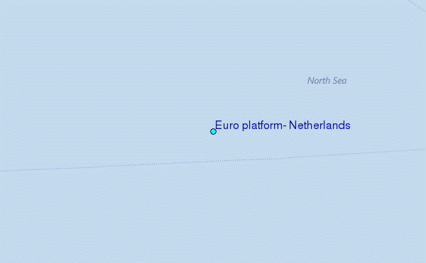 Euro platform, Netherlands Tide Station Location Map