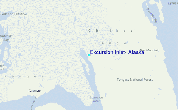 Excursion Inlet, Alaska Tide Station Location Map