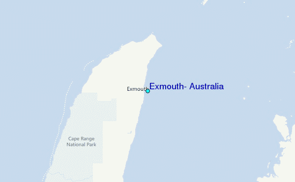 Exmouth, Australia Tide Station Location Map