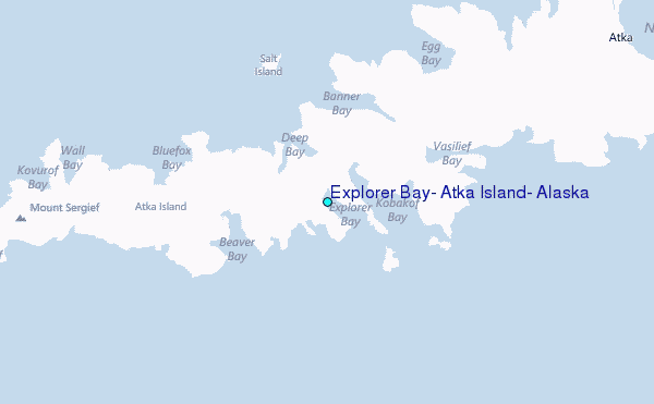 Explorer Bay, Atka Island, Alaska Tide Station Location Map