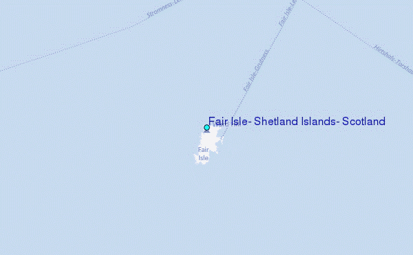 Fair Isle, Shetland Islands, Scotland Tide Station Location Map