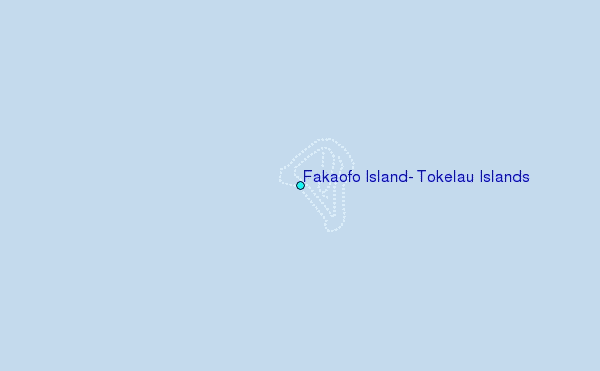 Fakaofo Island, Tokelau Islands Tide Station Location Map