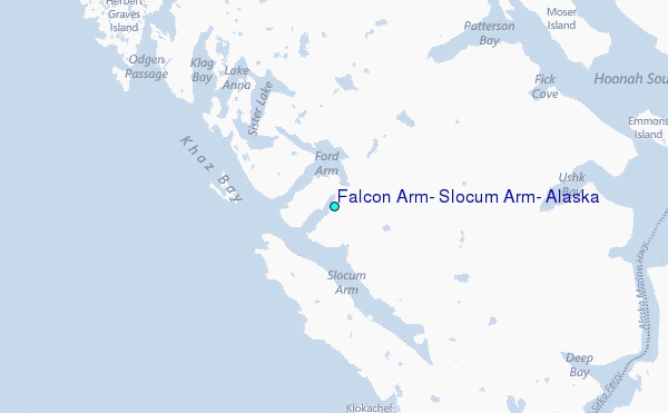 Falcon Arm, Slocum Arm, Alaska Tide Station Location Map