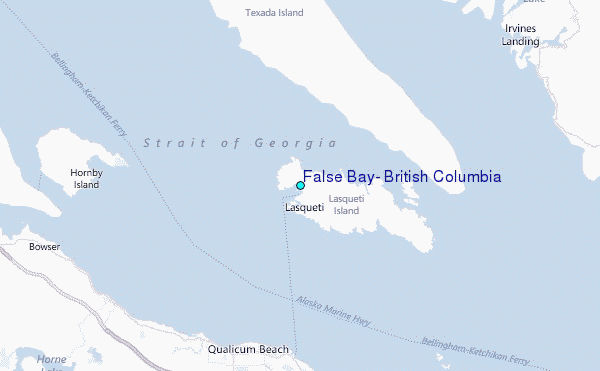 False Bay, British Columbia Tide Station Location Map