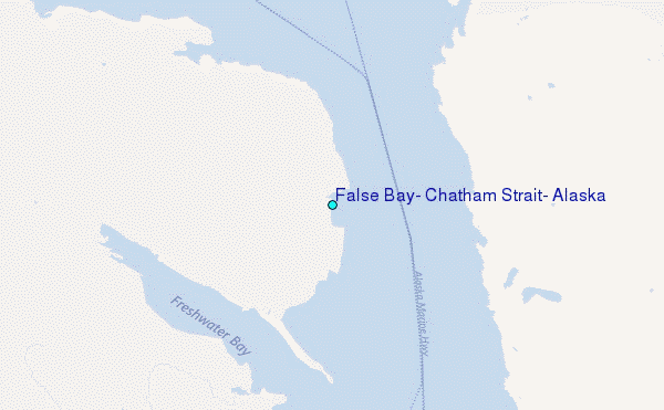 False Bay, Chatham Strait, Alaska Tide Station Location Map
