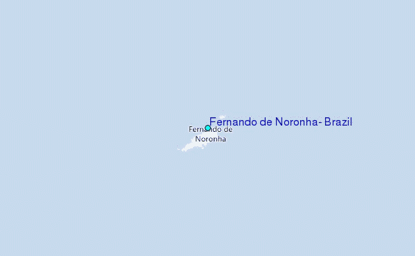 Fernando de Noronha, Brazil Tide Station Location Map