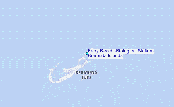 Ferry Reach (Biological Station), Bermuda Islands Tide Station Location Map