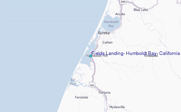 Fields Landing, Humboldt Bay, California Tide Station Location Map