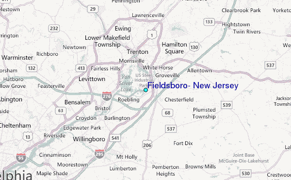 Fieldsboro, New Jersey Tide Station Location Map