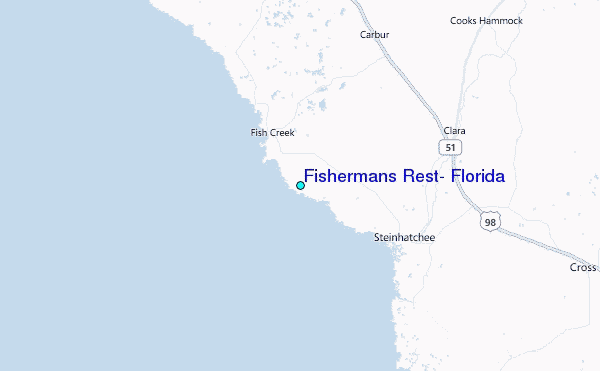 Fishermans Rest, Florida Tide Station Location Map