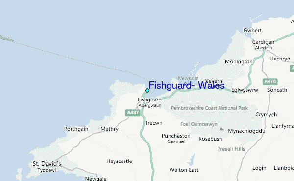 Fishguard, Wales Tide Station Location Map