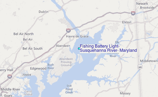 Fishing Battery Light, Susquehanna River, Maryland Tide Station Location Map