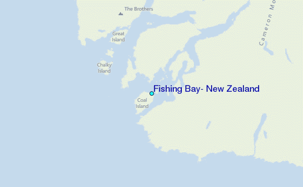 Fishing Bay, New Zealand Tide Station Location Map
