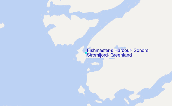 Fishmaster's Harbour, Sondre Stromfjord, Greenland Tide Station Location Map