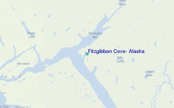 Fitzgibbon Cove, Alaska Tide Station Location Map