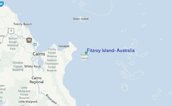 Fitzroy Island, Australia Tide Station Location Map