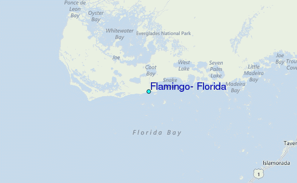 Flamingo, Florida Tide Station Location Map
