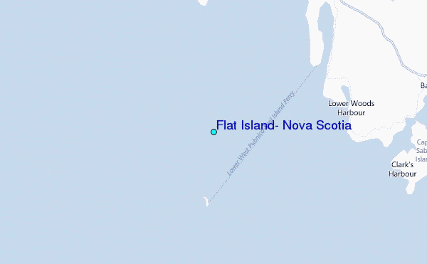 Flat Island, Nova Scotia Tide Station Location Map