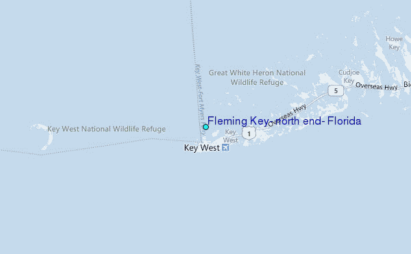 Fleming Key, north end, Florida Tide Station Location Map