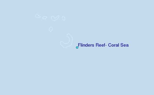 Flinders Reef, Coral Sea Tide Station Location Map