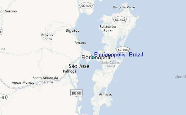 Florianopolis, Brazil Tide Station Location Map