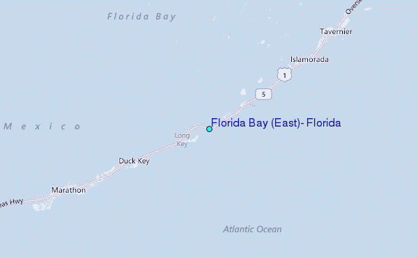 Florida Bay (East), Florida Tide Station Location Map