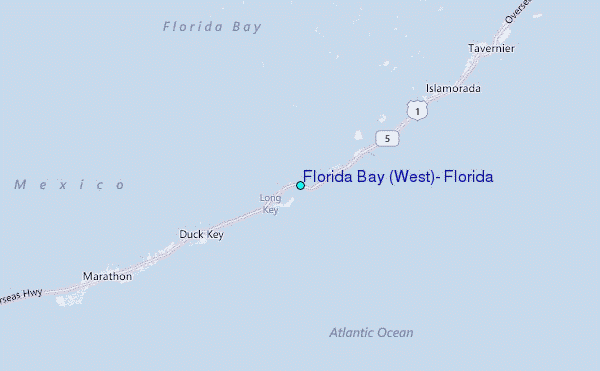 Florida Bay (West), Florida Tide Station Location Map