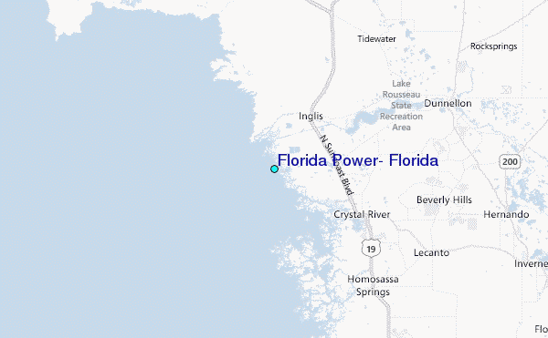 Florida Power, Florida Tide Station Location Map