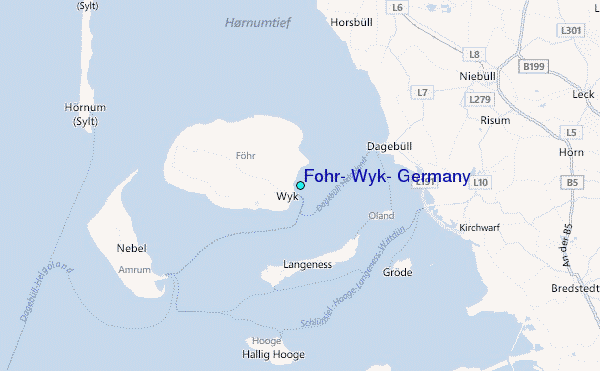 Fohr, Wyk, Germany Tide Station Location Map