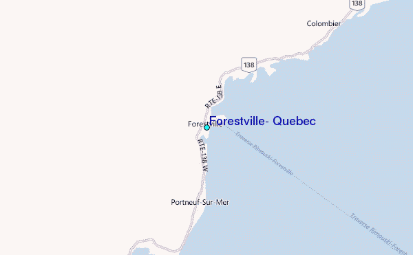 Forestville, Quebec Tide Station Location Map