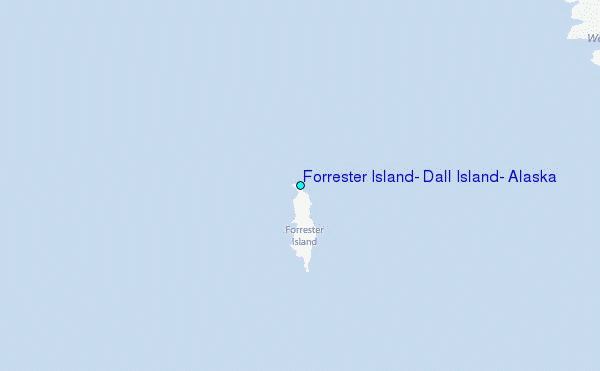 Forrester Island, Dall Island, Alaska Tide Station Location Map