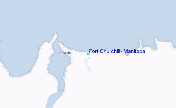 Fort Churchill, Manitoba Tide Station Location Map