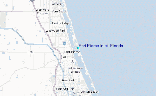Fort Pierce Inlet, Florida Tide Station Location Map