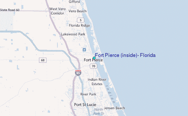 Fort Pierce (inside), Florida Tide Station Location Map