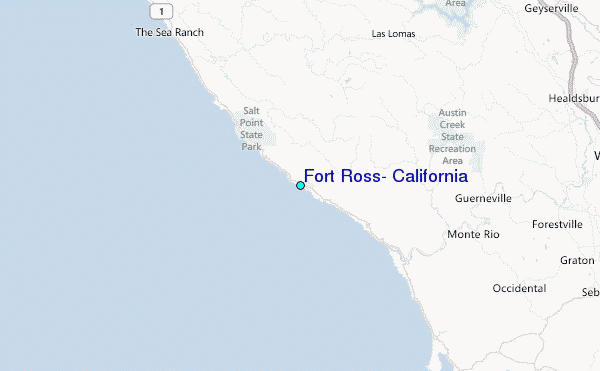 Fort Ross, California Tide Station Location Map