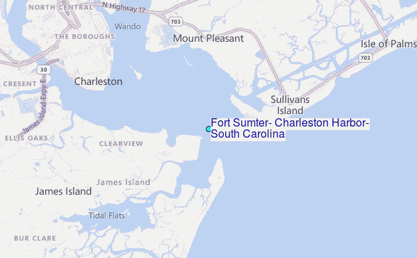 Fort Sumter, Charleston Harbor, South Carolina Tide Station Location Guide